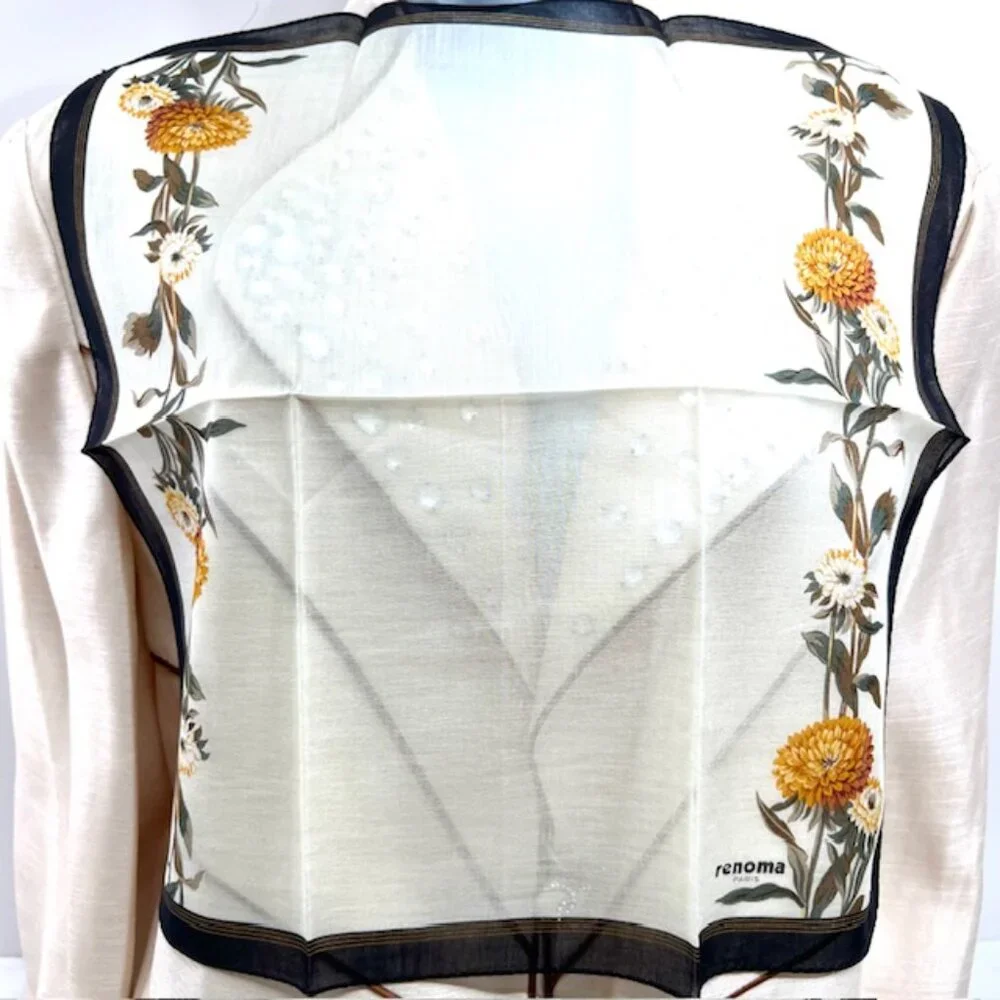 New Set of 2 RENOMA Paris Handkerchief , coton 17